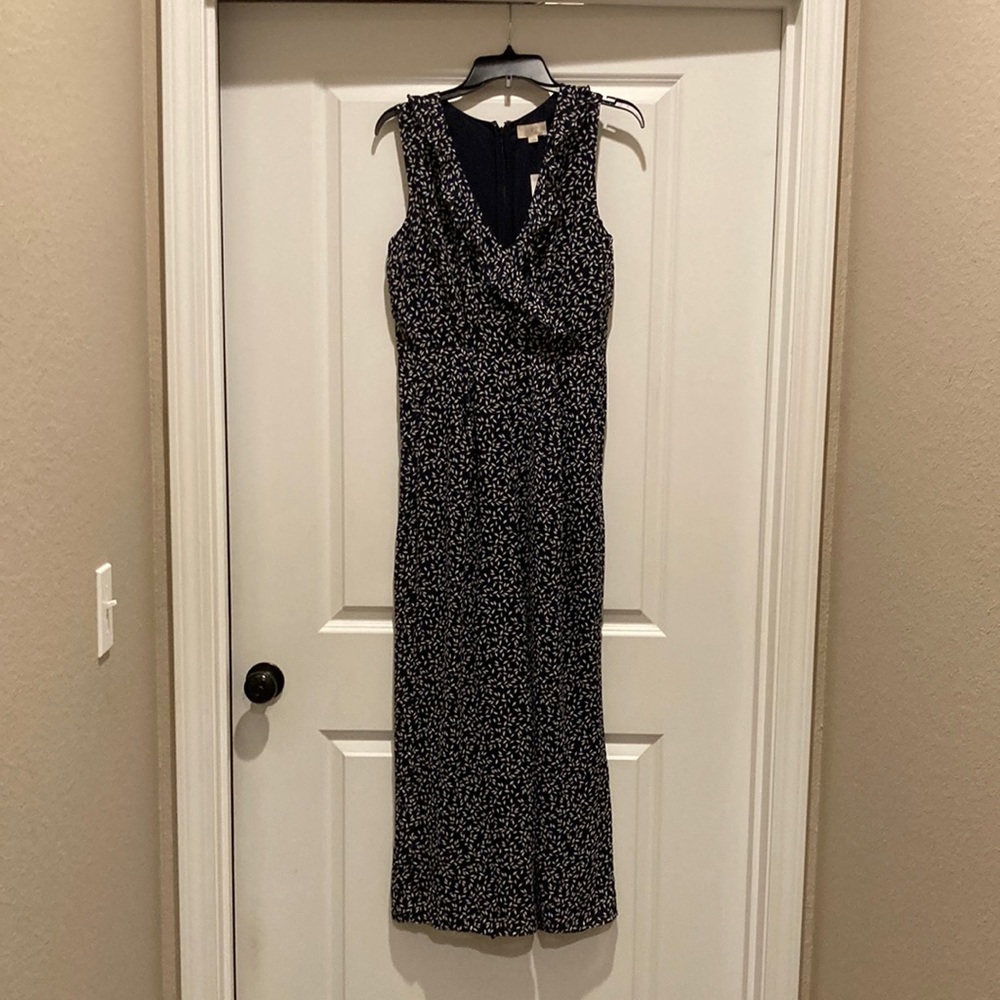 Super cute jumpsuit! From The Loft. Color navy blue